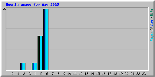 Hourly usage for May 2025