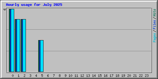 Hourly usage for July 2025