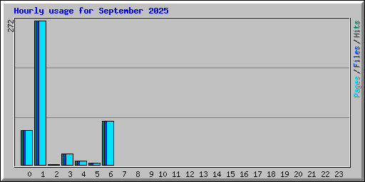 Hourly usage for September 2025