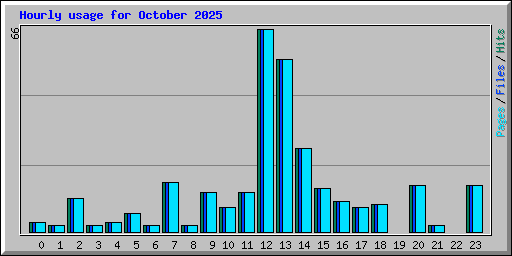 Hourly usage for October 2025